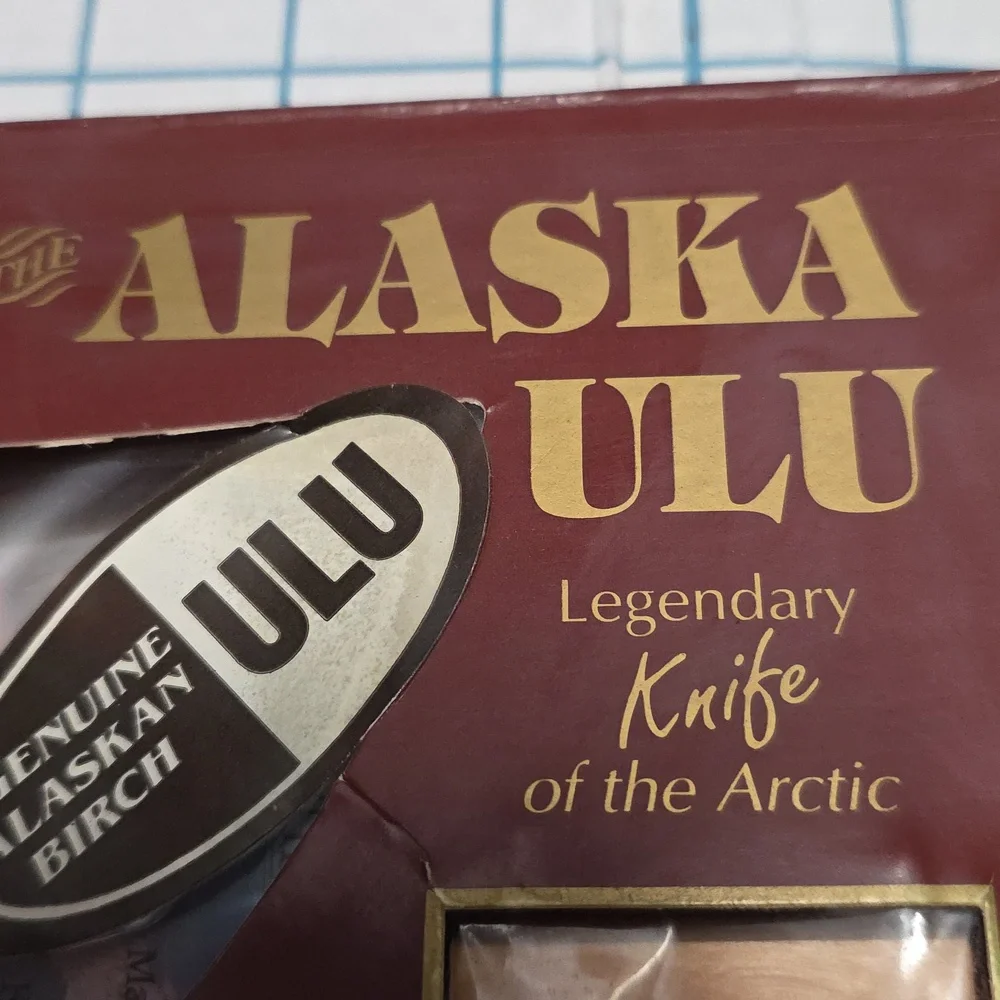 Ulu Factory Knife Alaskan ULU Legendary -Stainless-Made in Alaska-Birch Vintage